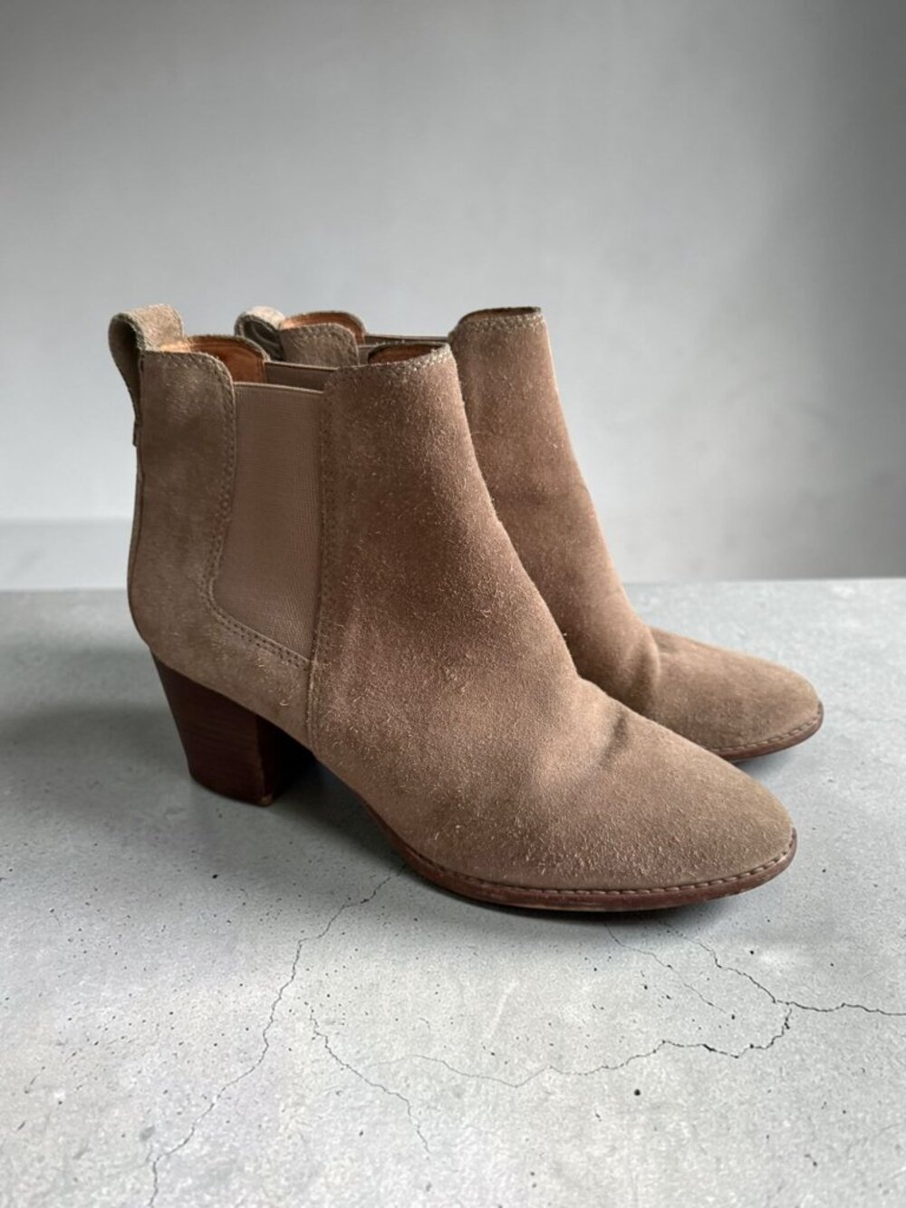 MADEWELL Taupe Suede Ankle Boots Size 9 Womens